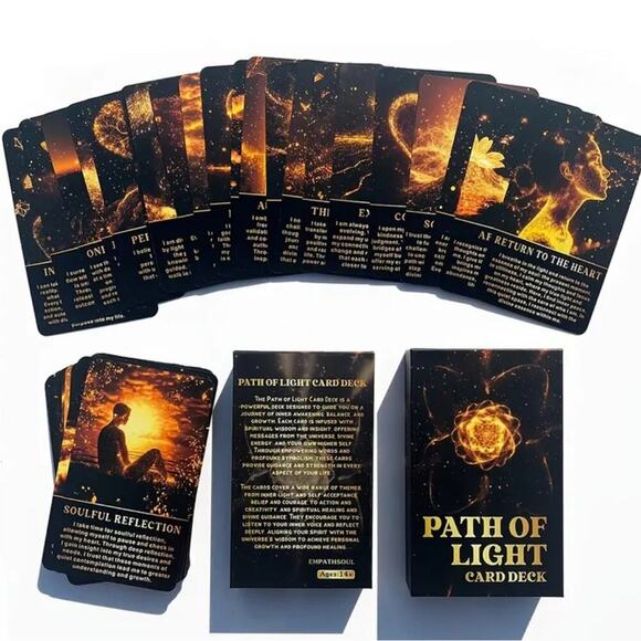 Last Chancen! TAROT Path of Light Golden Oracle Card Decl Tarot - Picture 5 of 7